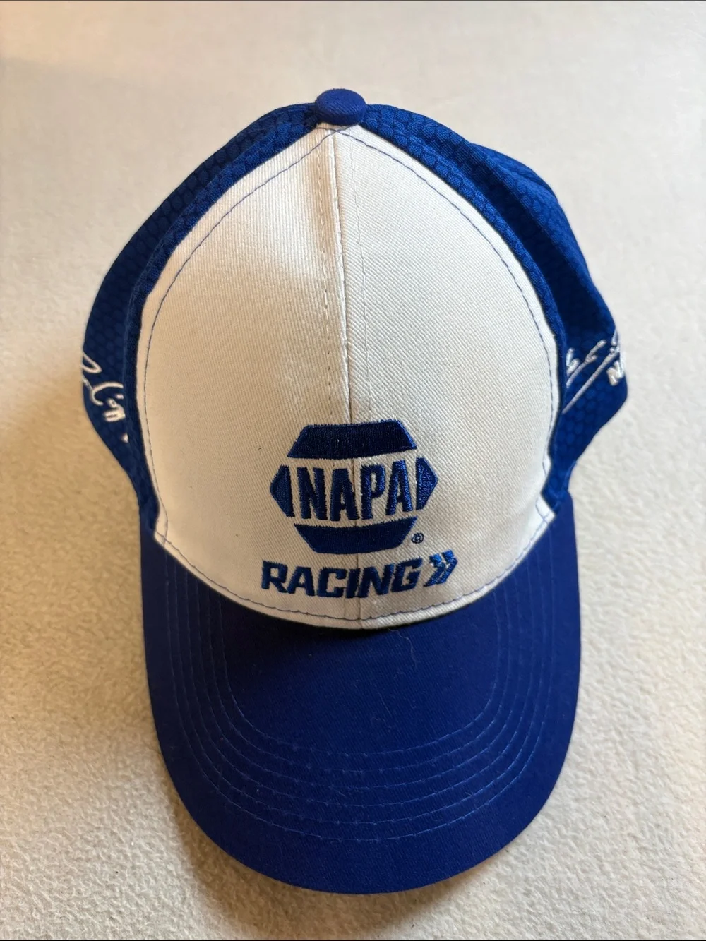 Nascar NAPA Racing Blue and White Trucker Hat